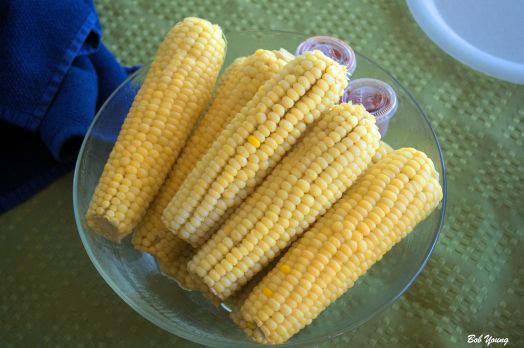 Great corn, Marnie, for this early in the season. Did not need and salt, pepper or butter.