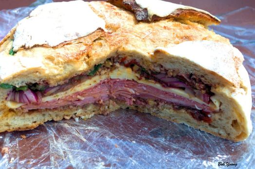 Here is probably a good variation on the original muffuletta. The recipe is 