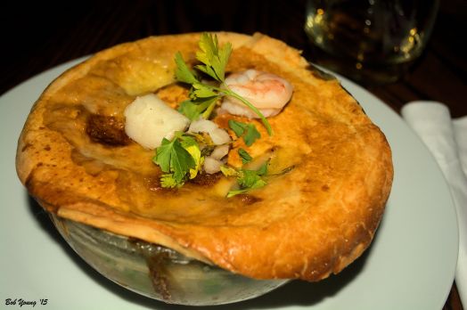 Seafood Potpie This was really very good and we did like the housemade seafood stock.