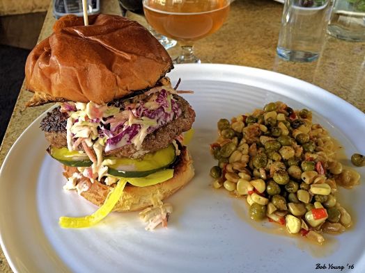 Rebellion Burger and Succotash. Some of the best succotash I have ever eaten. 